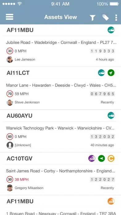 Screenshot di Causeway Telematics
