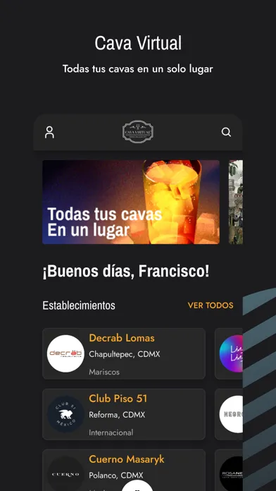 Cava Virtual Screenshots