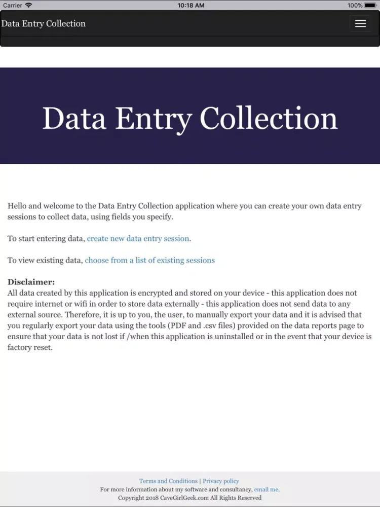 Mobile Data Entry iPad  স্ক্রিনশট