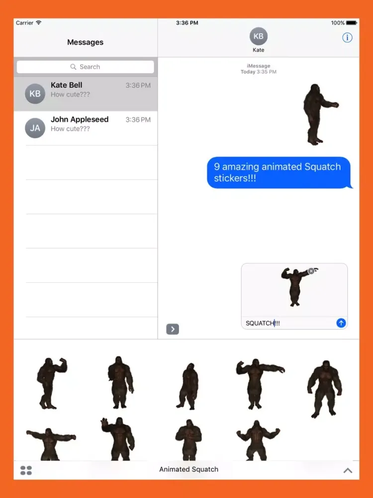 Capturas de pantalla de Animated Squatch iPad 