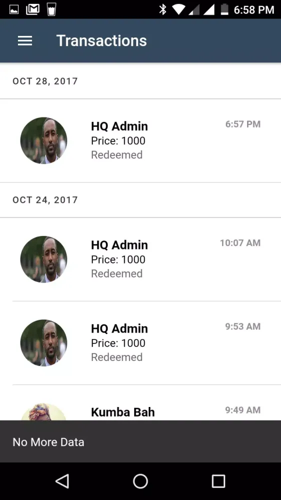 Cayor Fuel eVoucher Screenshots