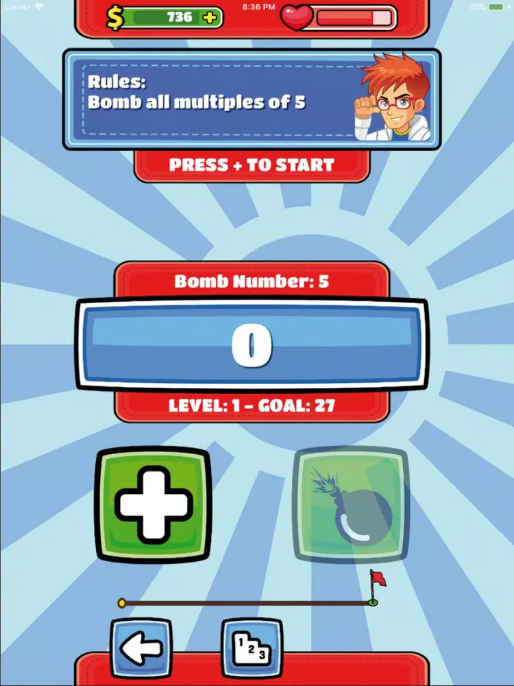 Bomb - Numbers game iPad  स्क्रीनशॉट