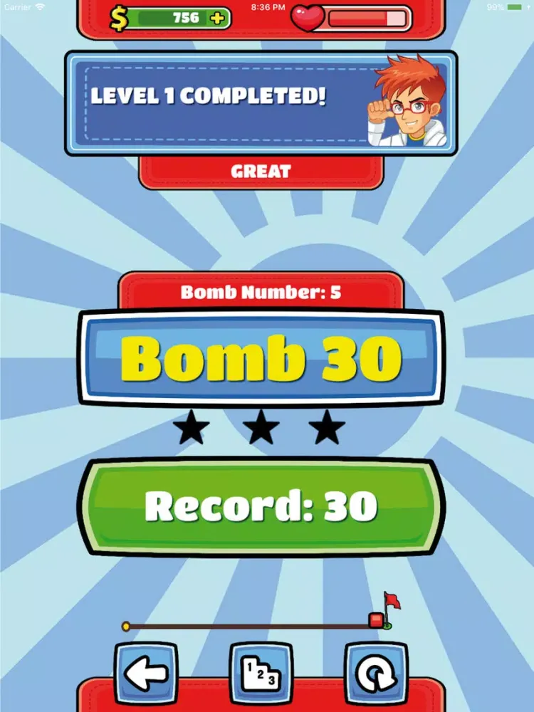 Bomb - Numbers game iPad  स्क्रीनशॉट