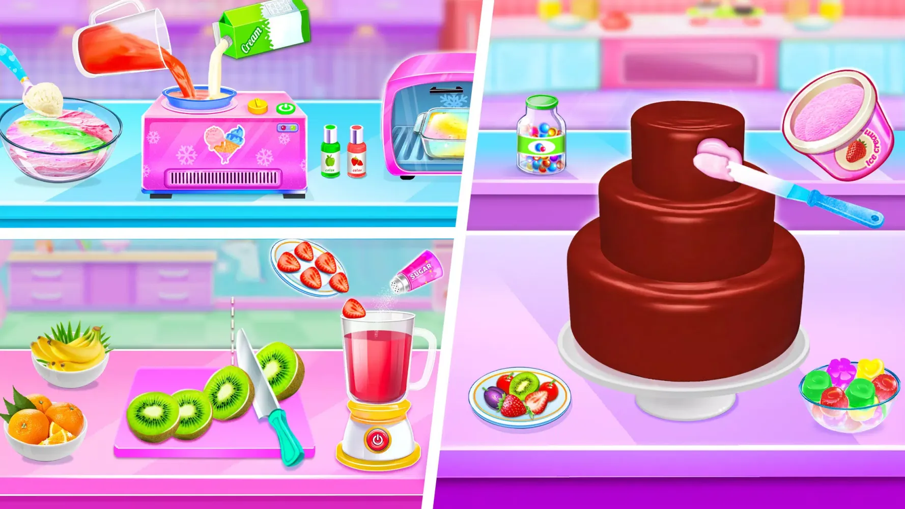 Tangkapan skrin Ice cream Cake Maker Cake Game