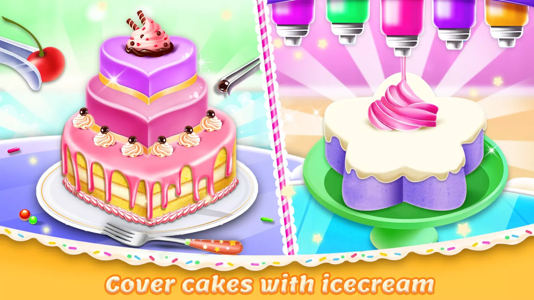 Tangkapan skrin Ice cream Cake Maker Cake Game