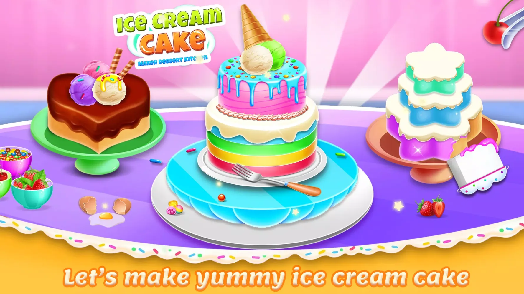 Tangkapan skrin Ice cream Cake Maker Cake Game
