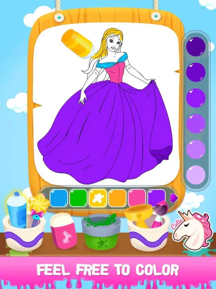 Princess Color Book Puzzle iPad  स्क्रीनशॉट