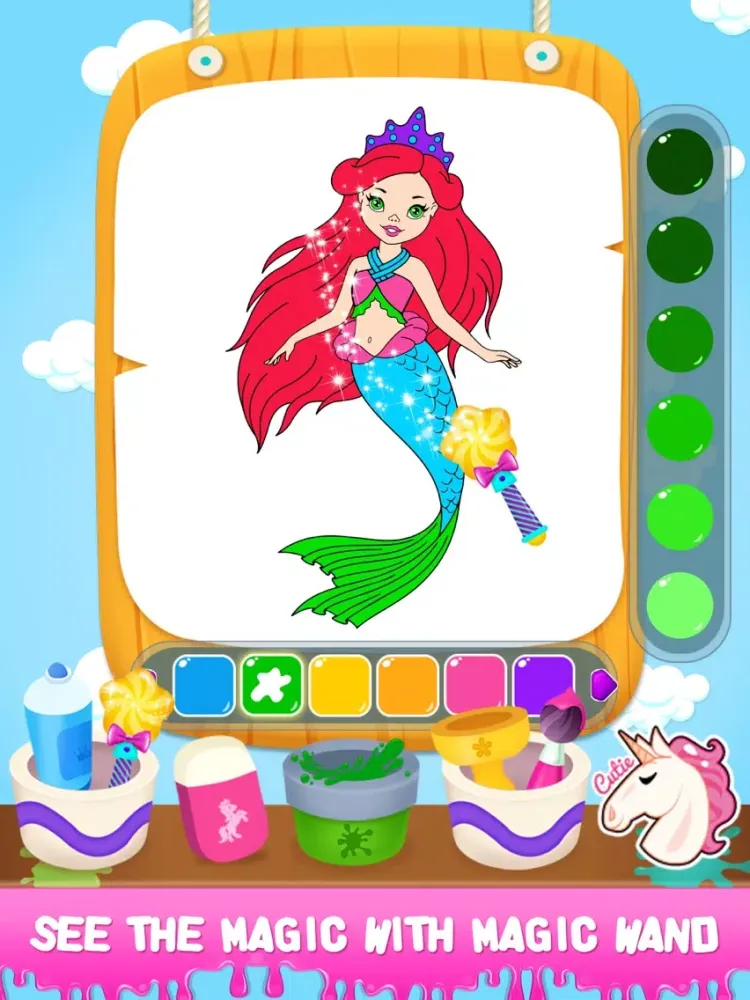 Princess Color Book Puzzle iPad  स्क्रीनशॉट