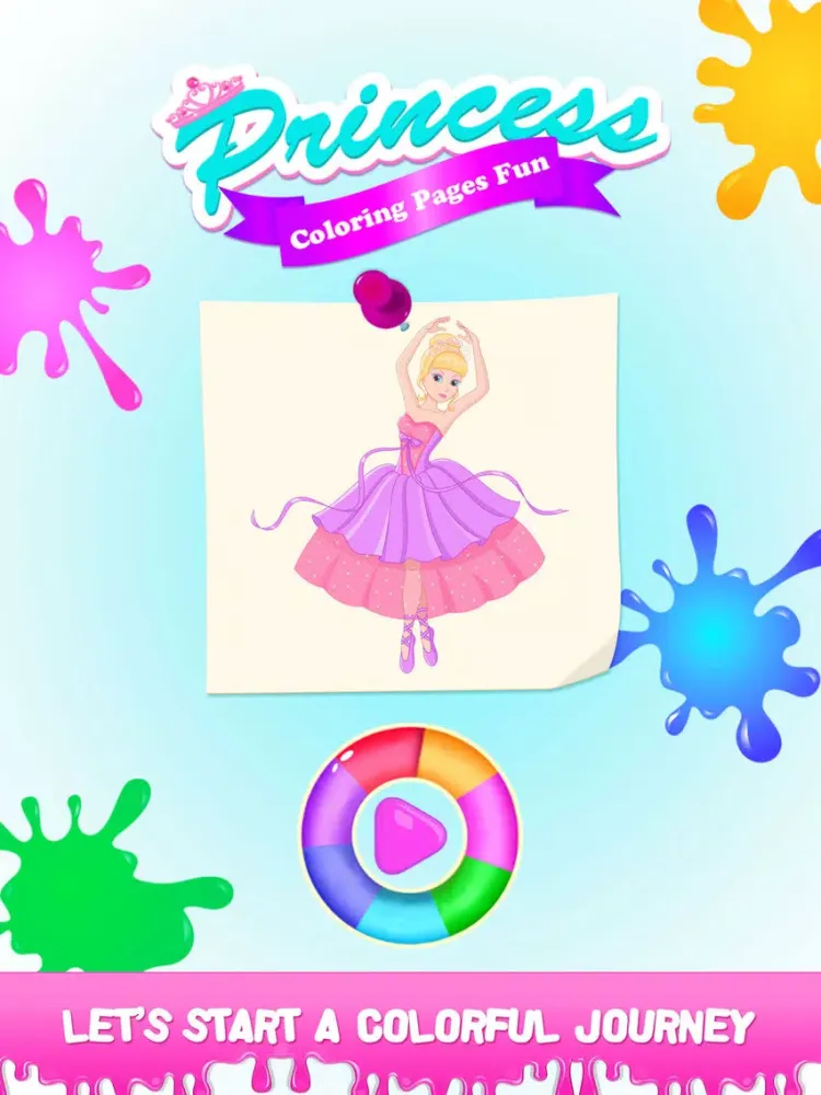 Princess Color Book Puzzle iPad  स्क्रीनशॉट