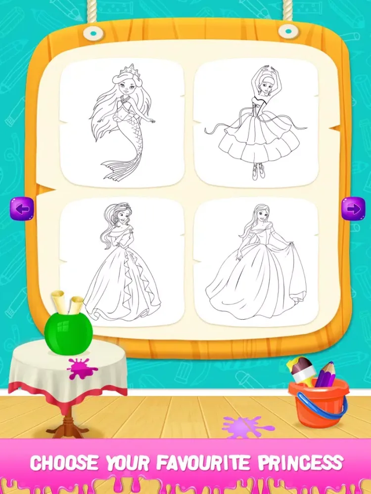 Princess Color Book Puzzle iPad  स्क्रीनशॉट