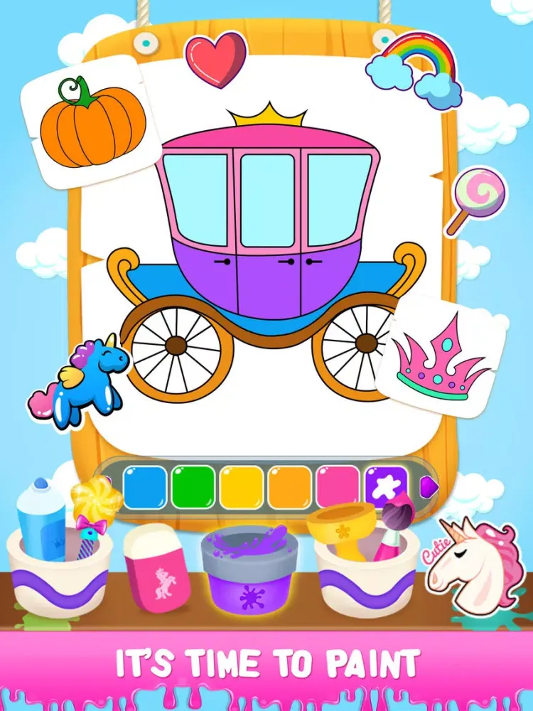 Princess Color Book Puzzle iPad  स्क्रीनशॉट