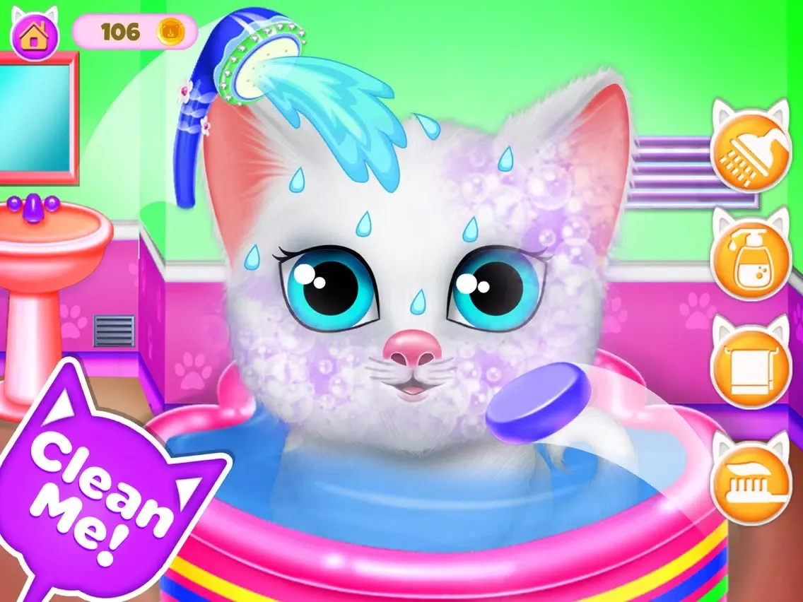 Capturas de tela do Cute Kitty Care Pet Daycare iPad 
