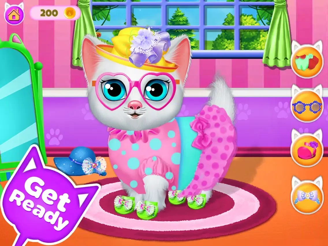 Capturas de tela do Cute Kitty Care Pet Daycare iPad 