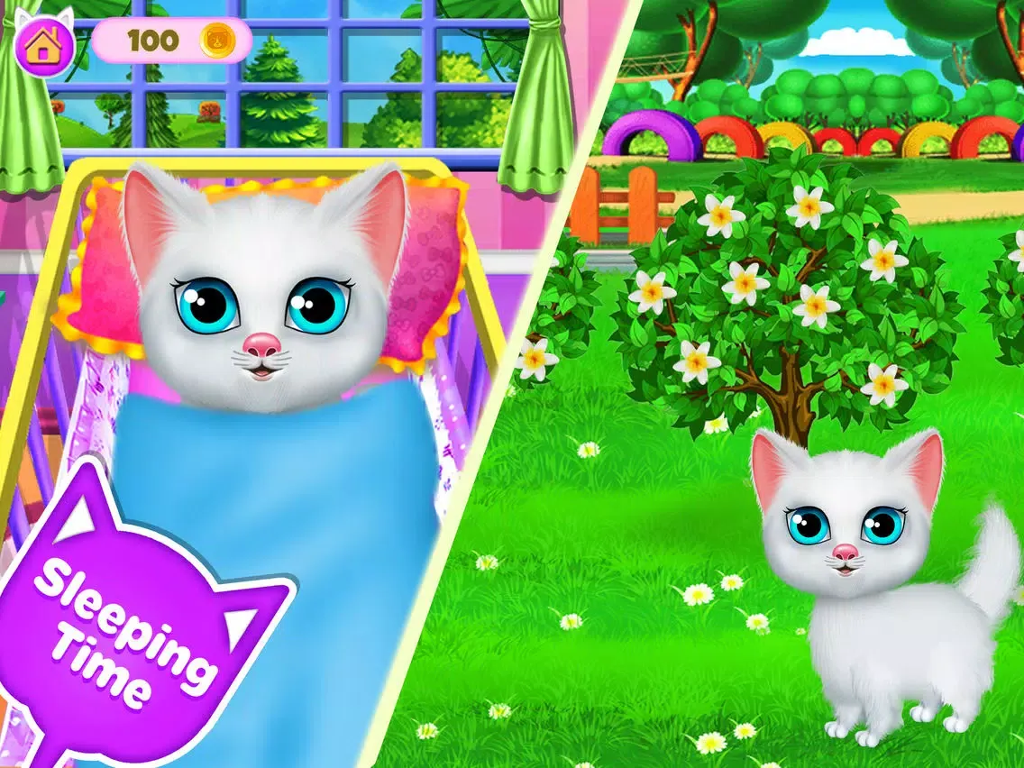 Capturas de tela do Cute Kitty Care Pet Daycare iPad 