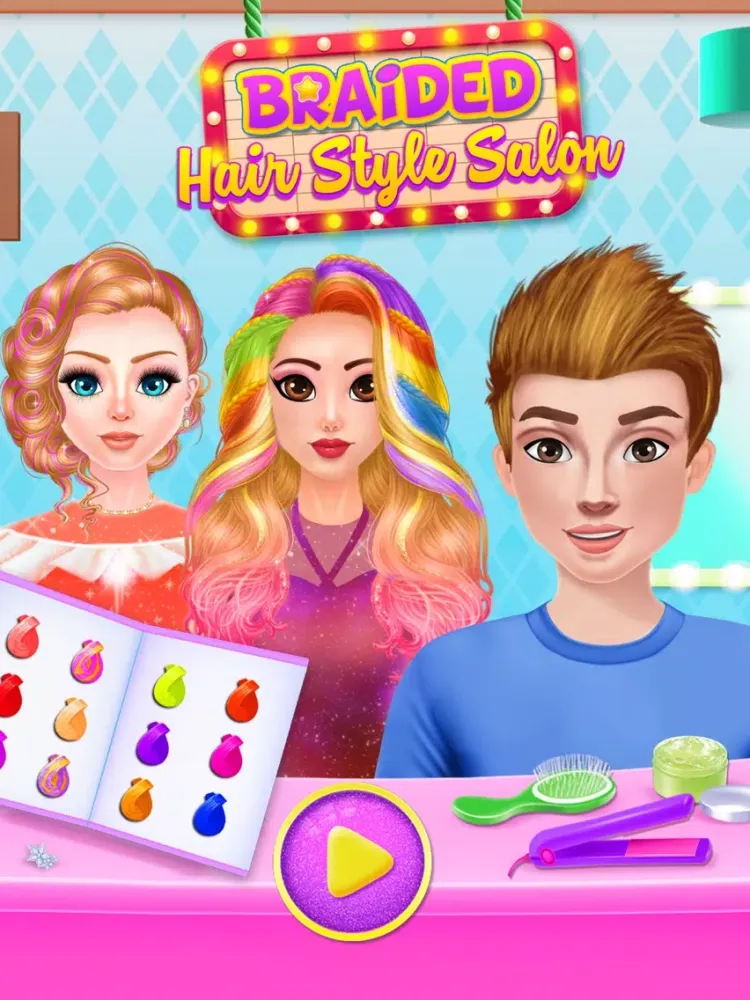 Capturas de pantalla de Braided Hair Stylist Makeover iPad 