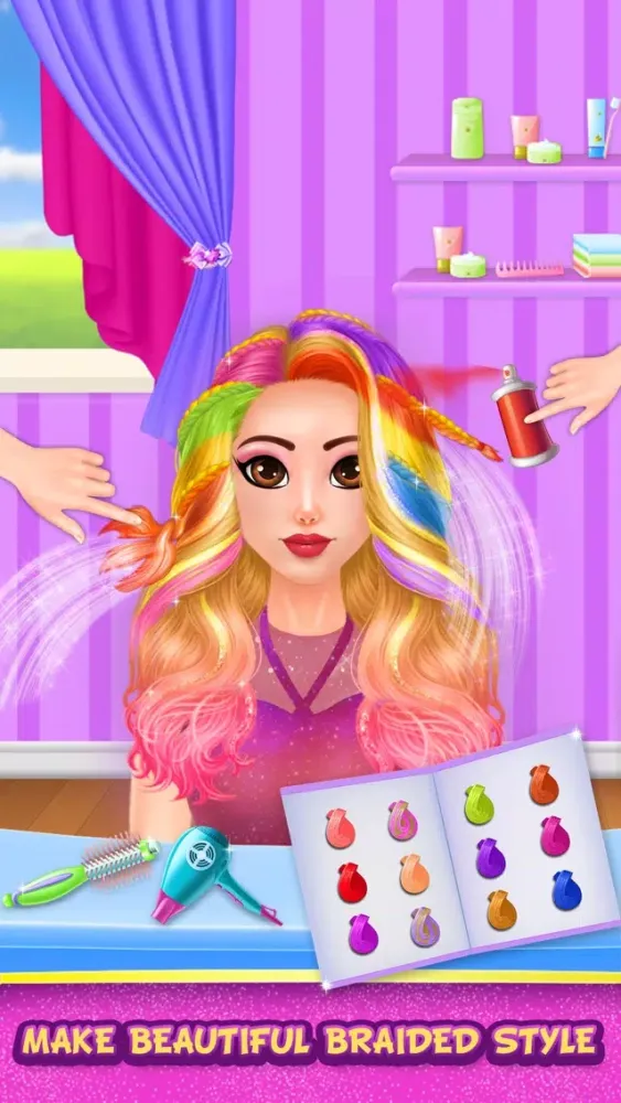 Capturas de pantalla de Braided Hair Stylist Makeover