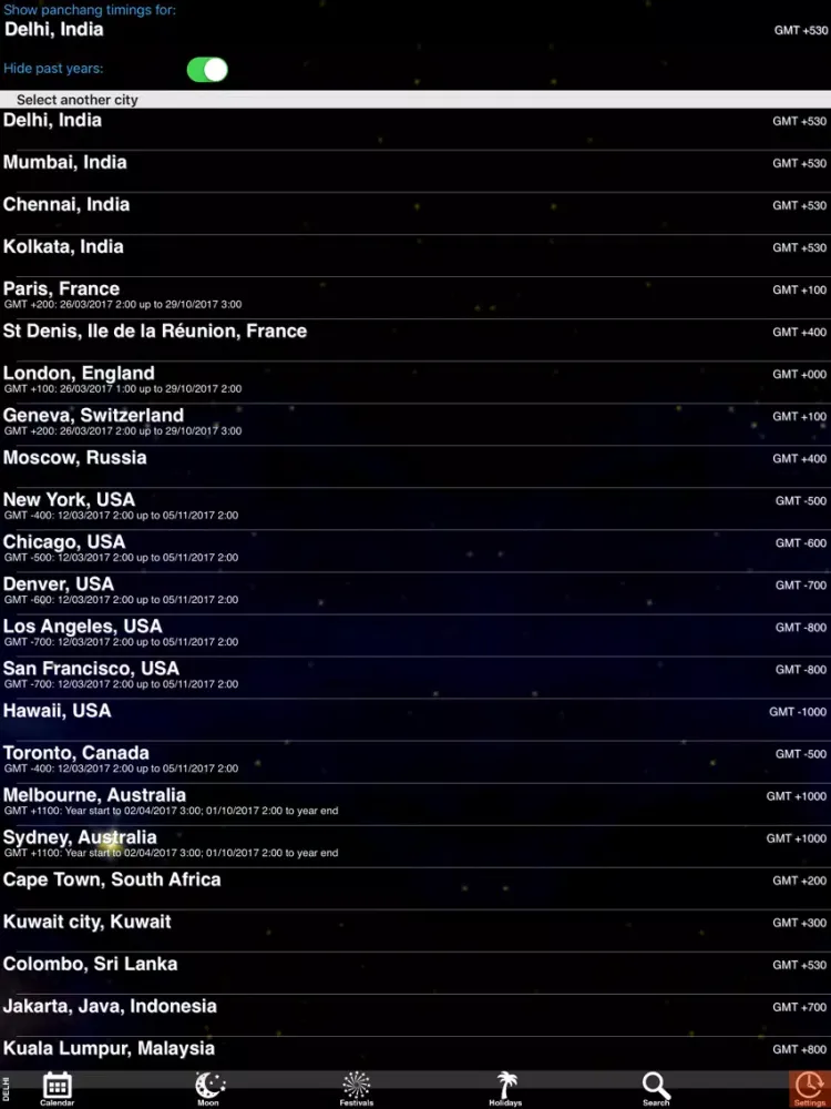 India Panchang Calendar 2016 iPad  Screenshots