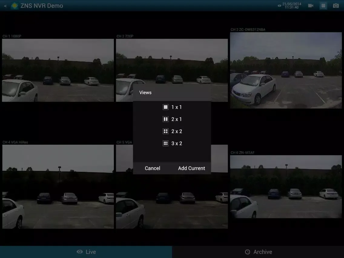 Скриншоты ZNS NVR Mobile iPad 