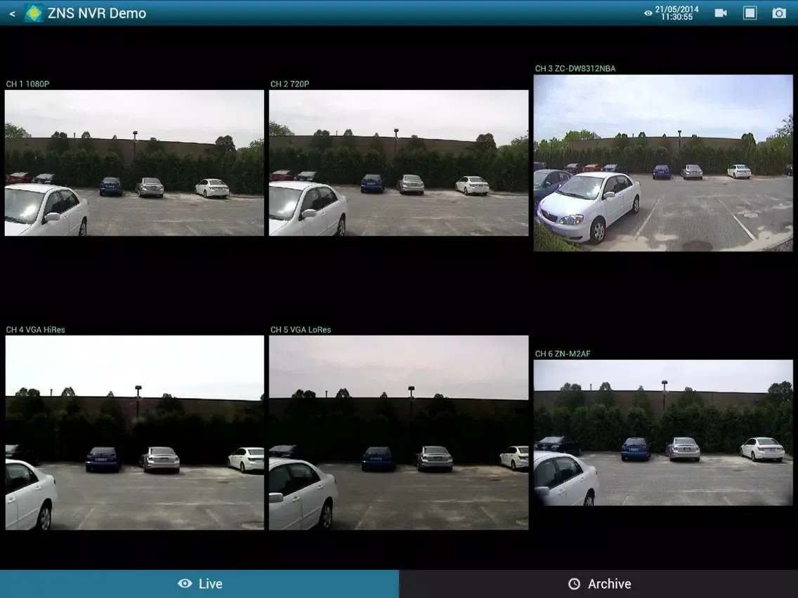 Скриншоты ZNS NVR Mobile iPad 