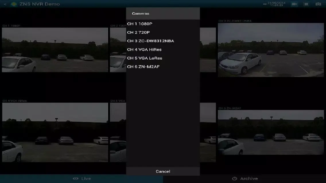Скриншоты ZNS NVR Mobile
