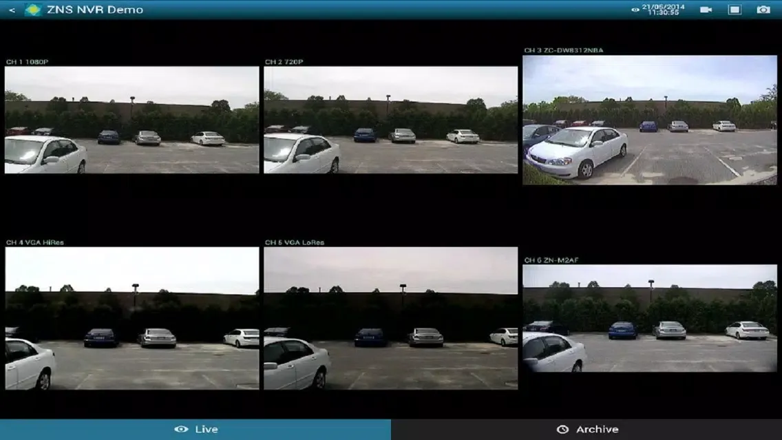 Скриншоты ZNS NVR Mobile