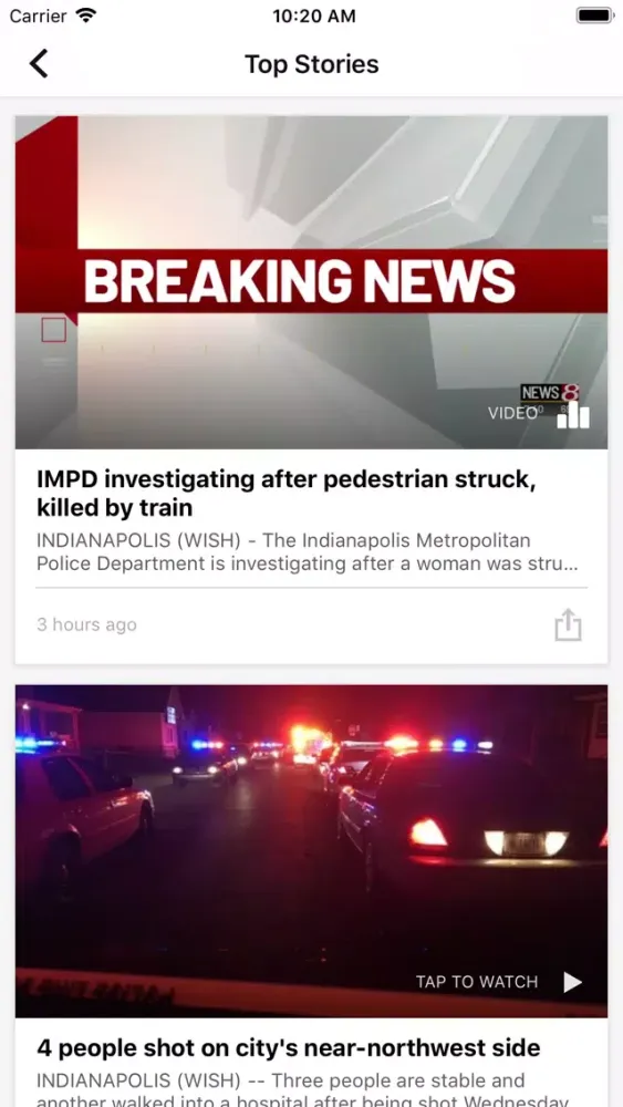WISH-TV - Indianapolis News سکرین شاٹس
