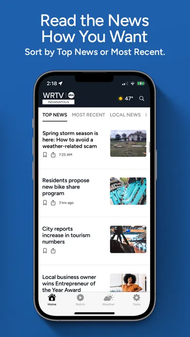 ภาพหน้าจอของ WRTV Indianapolis