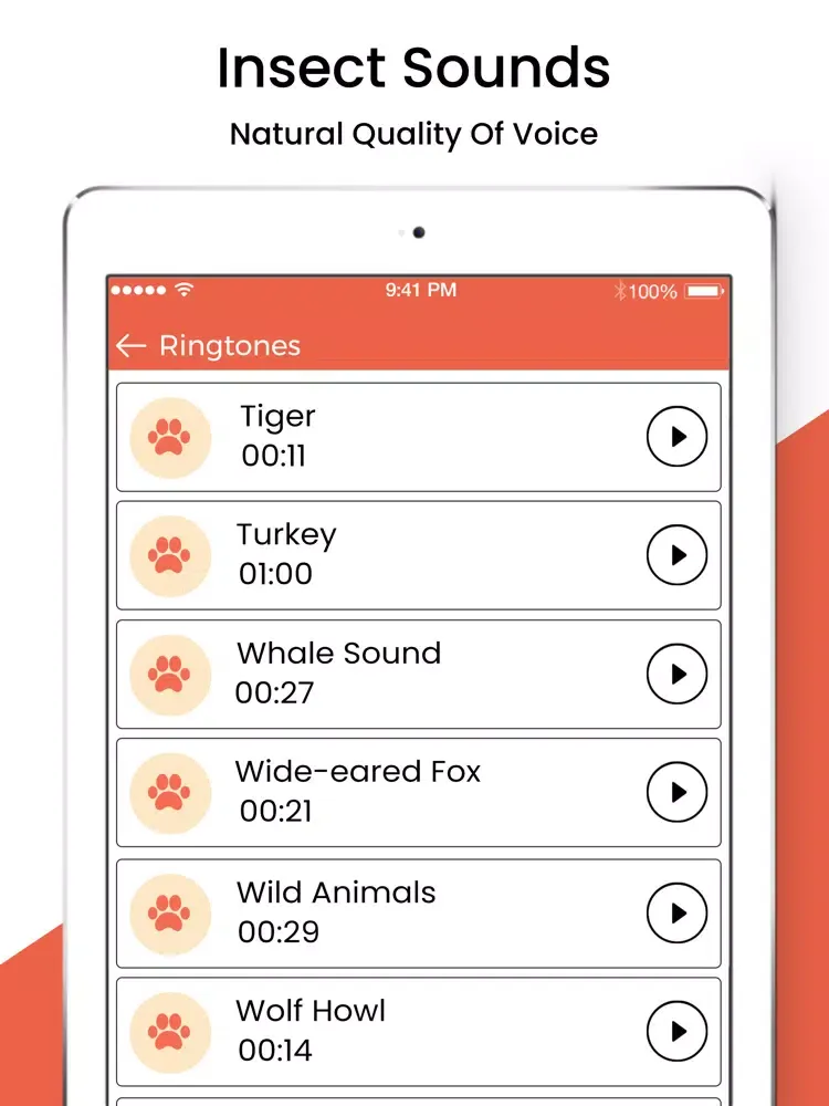 Animal Sound Ringtones iPad  স্ক্রিনশট
