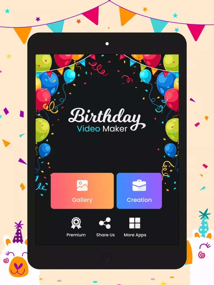 Birthday Movies Maker Song iPad 應用截圖
