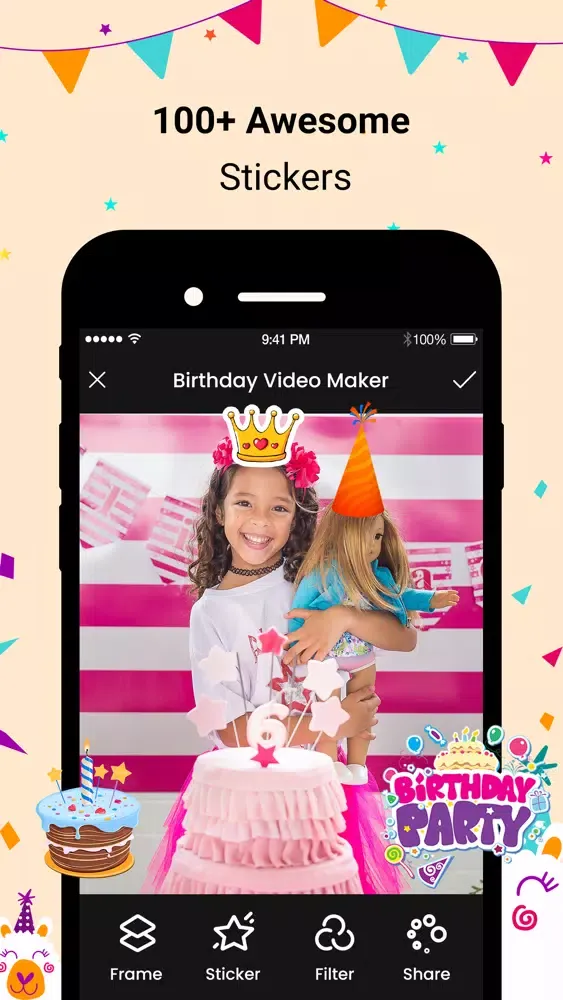 Birthday Movies Maker Song應用截圖