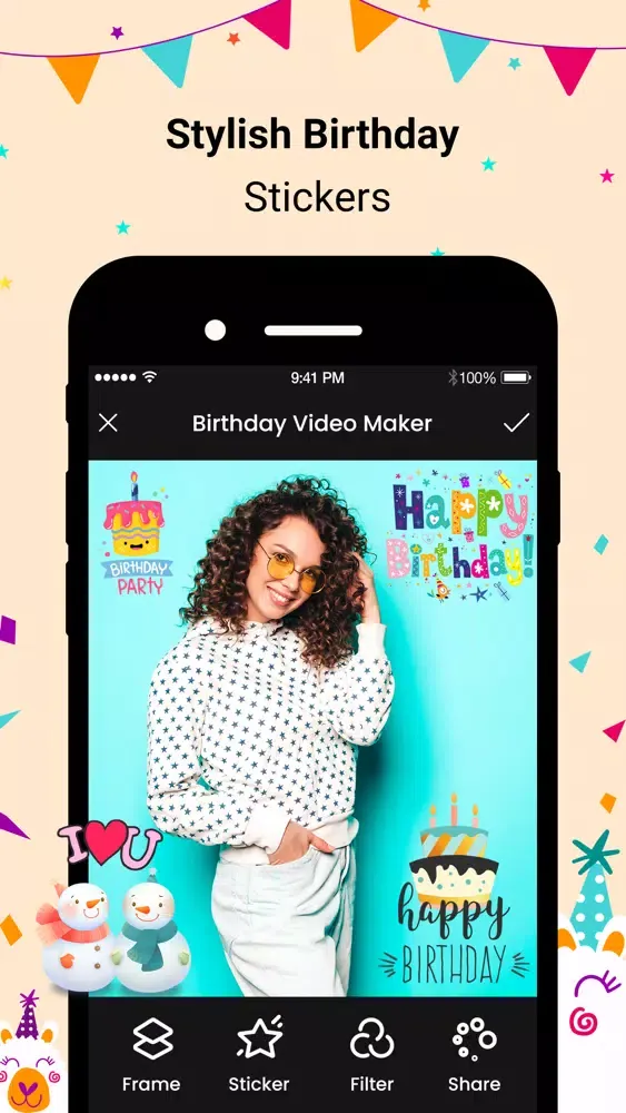 Birthday Movies Maker Song應用截圖