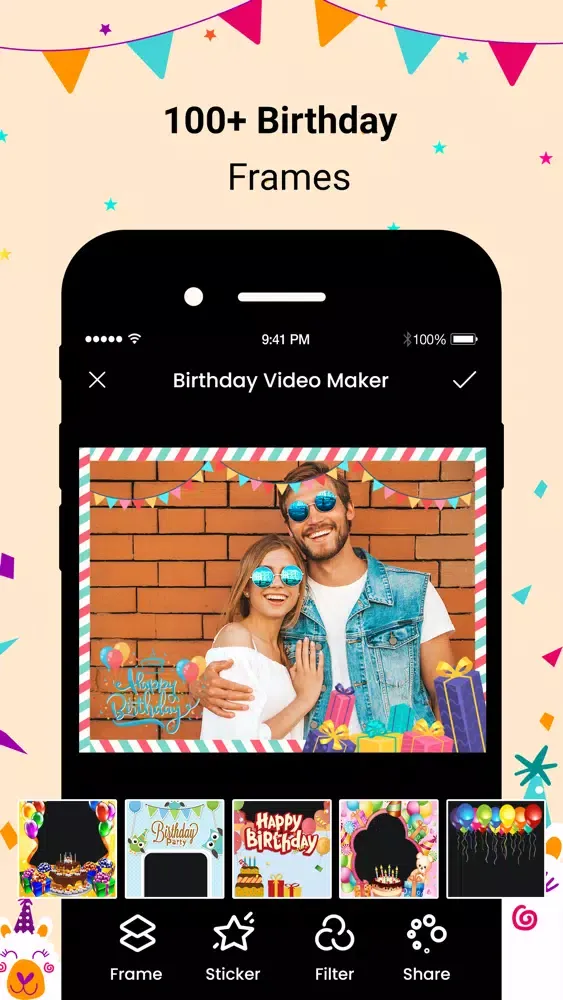 Birthday Movies Maker Song應用截圖