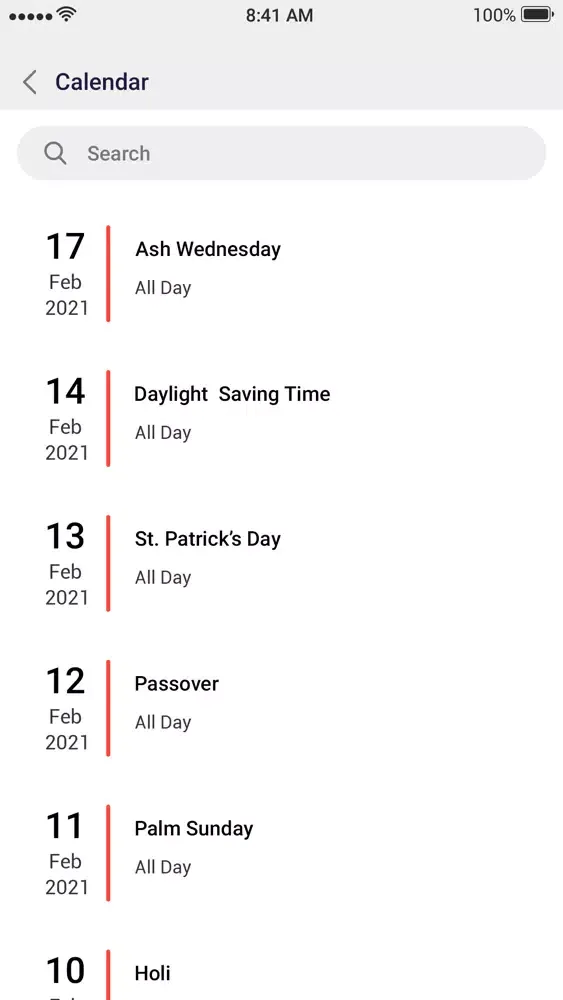 Calendar 2021 - Tasks, Agenda 스크린샷