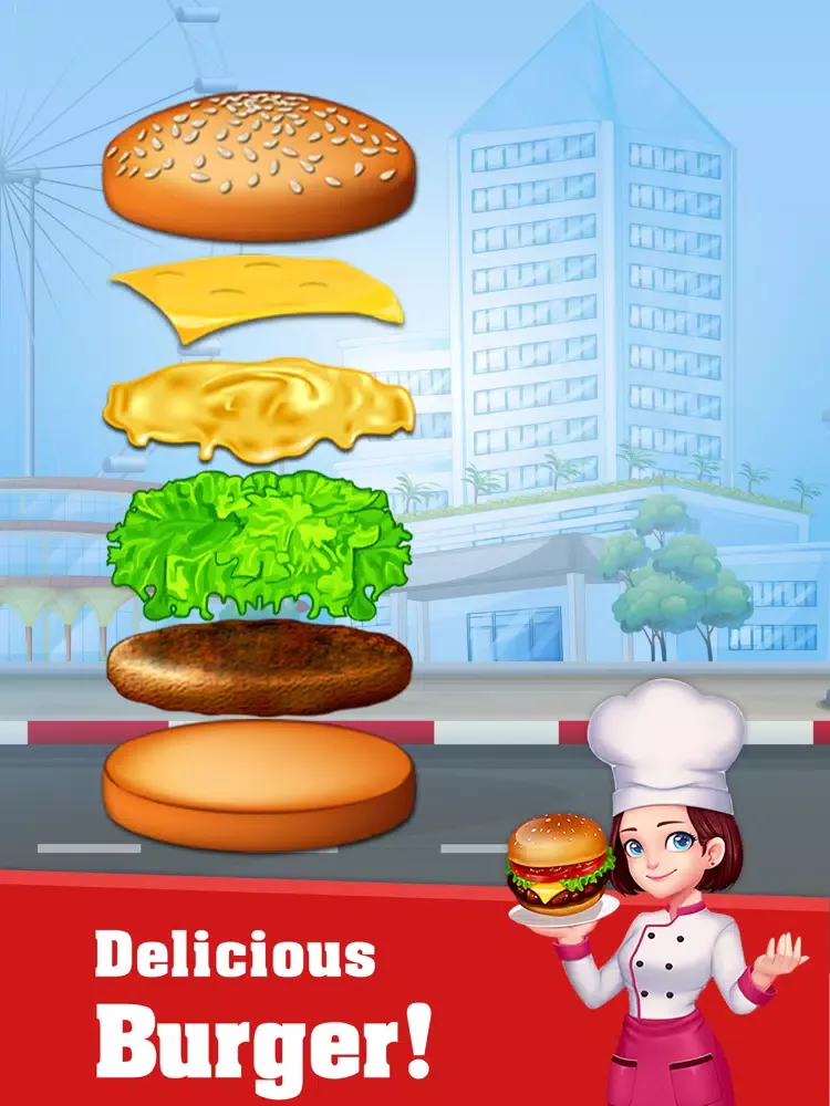 Screenshot di Hamburger Cooking Game iPad 