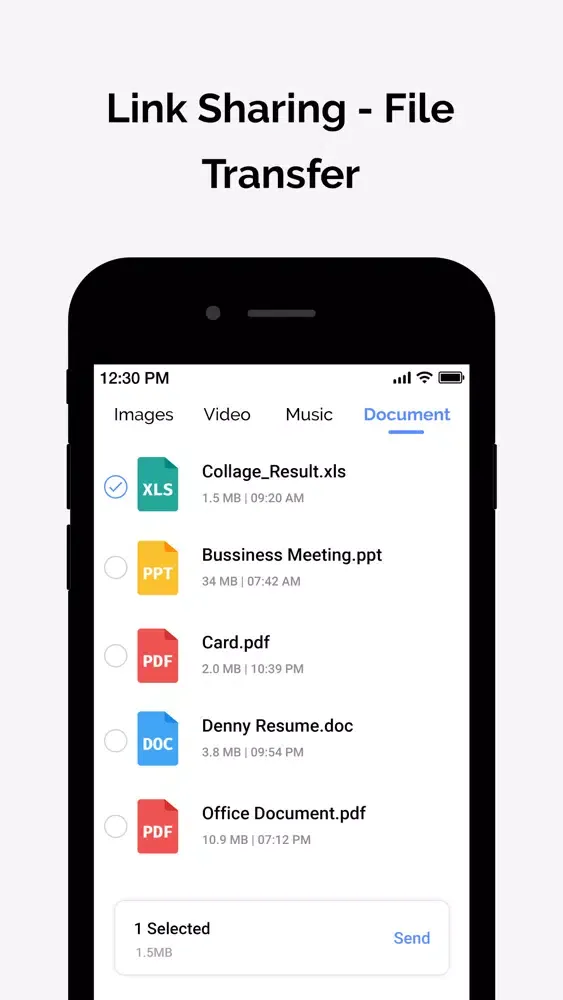 Link Sharing - File Transfer Screenshots