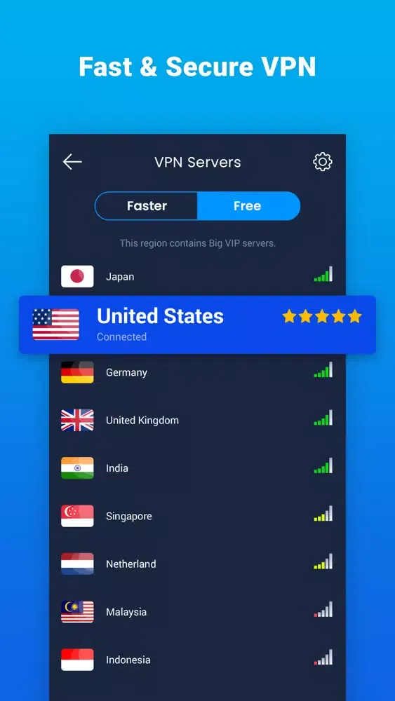 ภาพหน้าจอของ Fast VPN - Private VPN