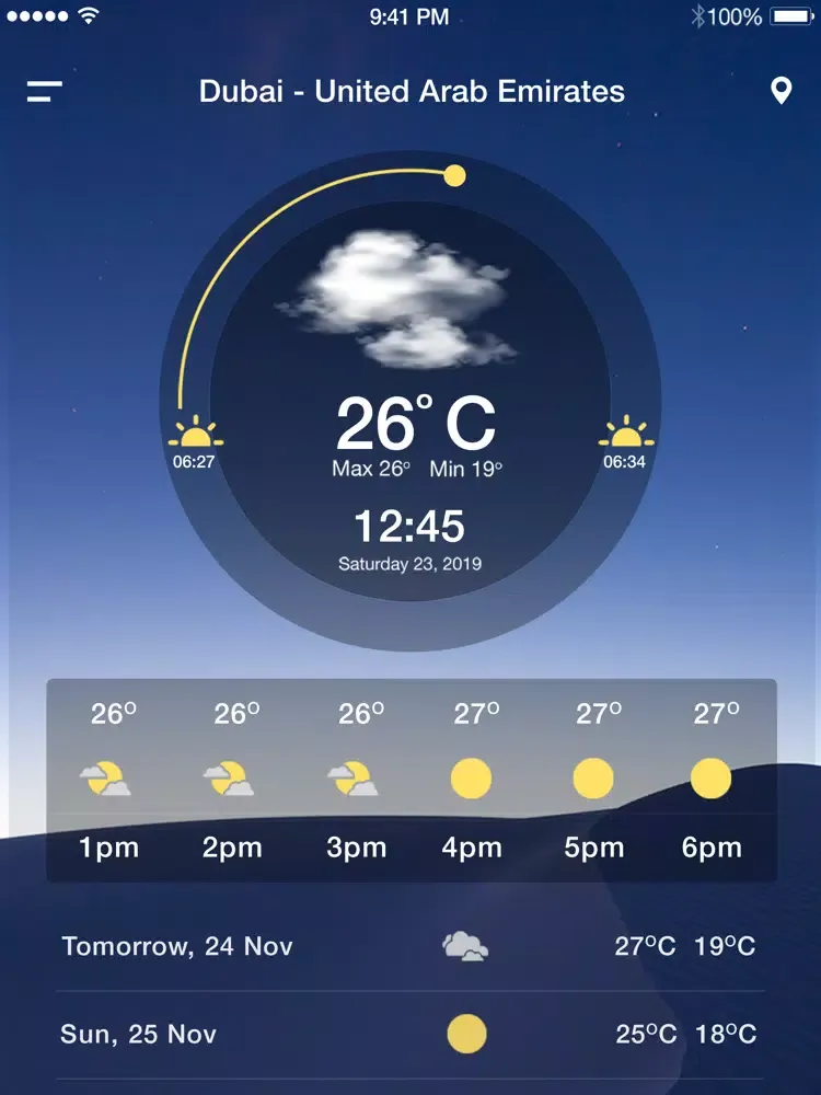 Dark Weather - The Weather App iPad  Ekran Görüntüleri