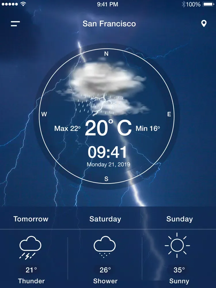 Dark Weather - The Weather App iPad  Ekran Görüntüleri