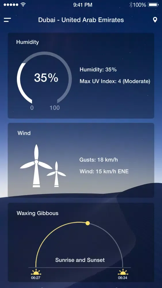 Dark Weather - The Weather App Ekran Görüntüleri