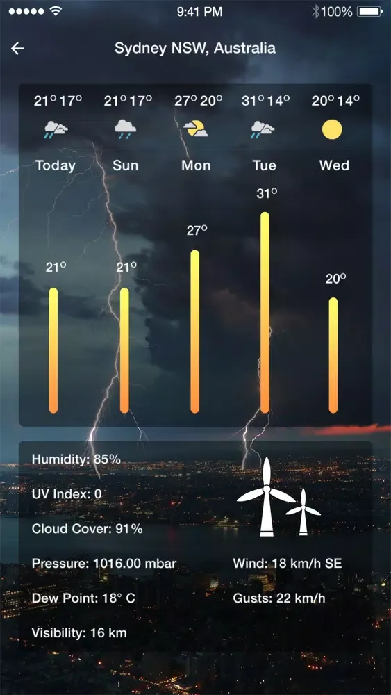 Dark Weather - The Weather App Ekran Görüntüleri