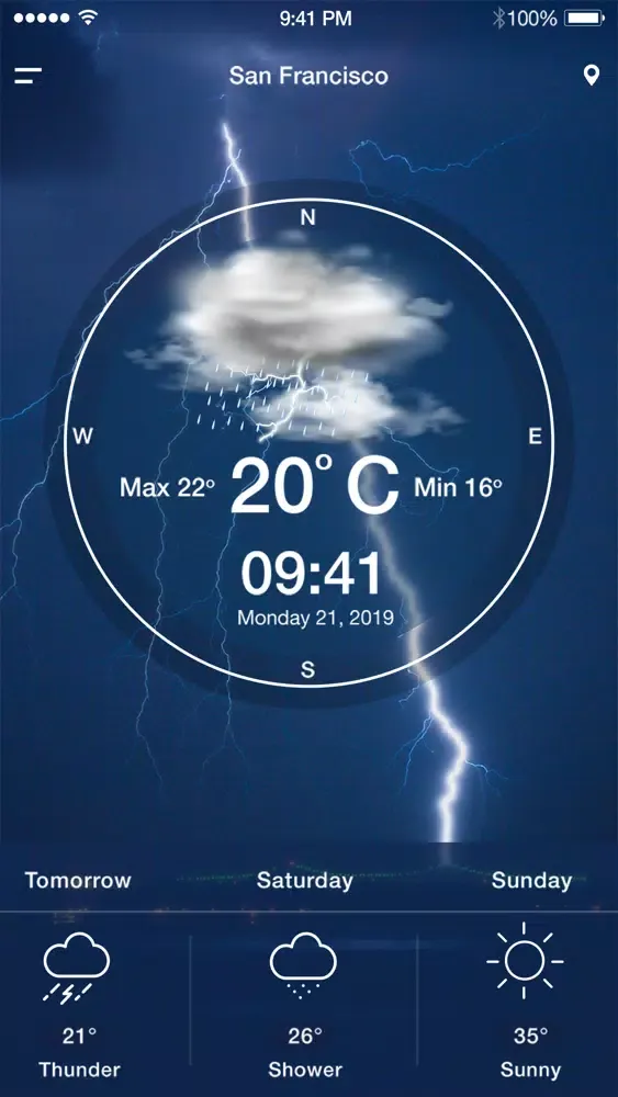 Dark Weather - The Weather App Ekran Görüntüleri