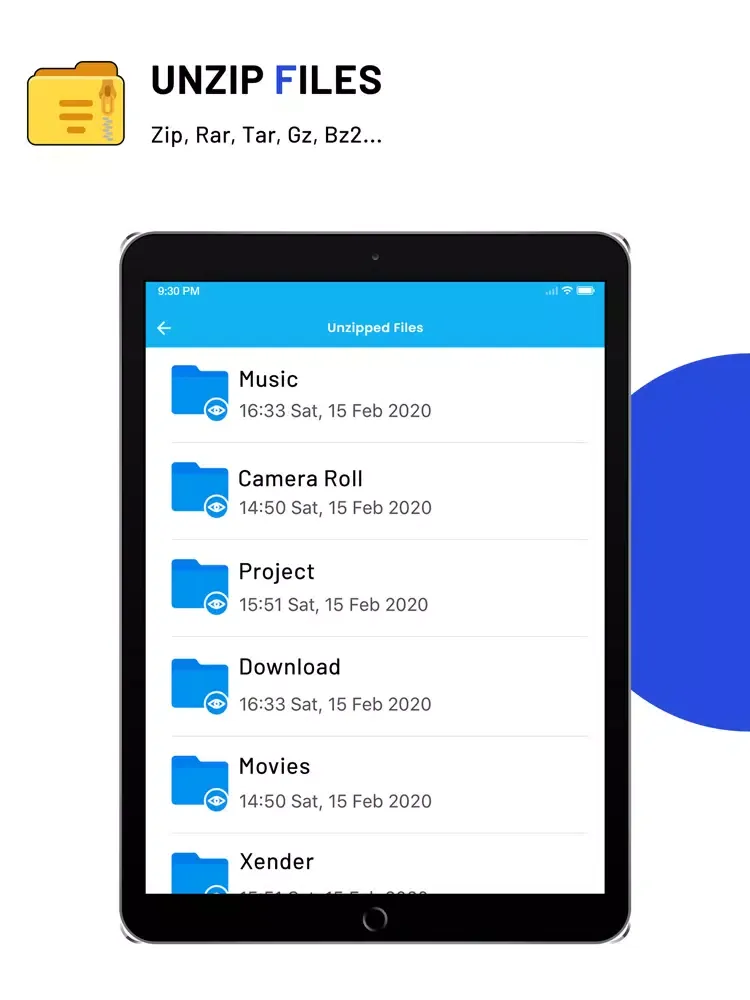 Captures d'écran de Zip Unzip & RAR File Extractor iPad 