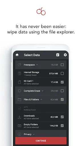 Captures d'écran de Data Eraser App - Wipe Data