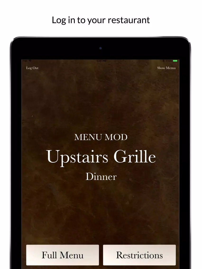 Menu Mod iPad 應用截圖