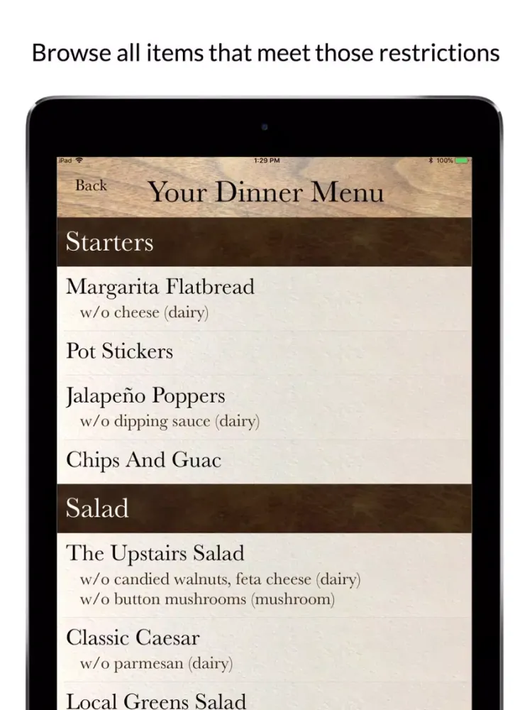 Menu Mod iPad 应用截图