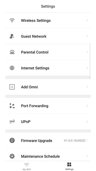 ภาพหน้าจอของ Omni WiFi