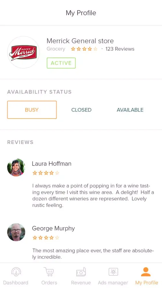Zrzuty ekranu ProApp Supplier
