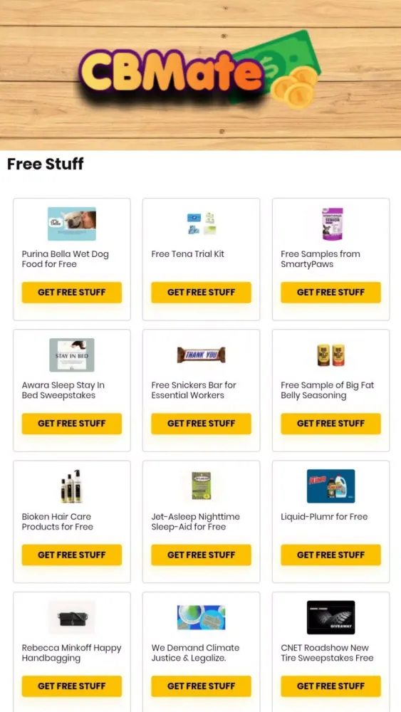 Cbmate: Freebies App, Free Stuff Finder App 2020应用截图