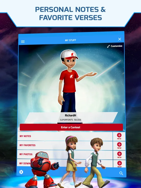Capturas de pantalla de Superbook Kids Bible iPad 