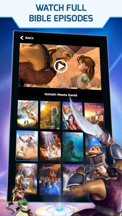 Capturas de pantalla de Superbook Kids Bible
